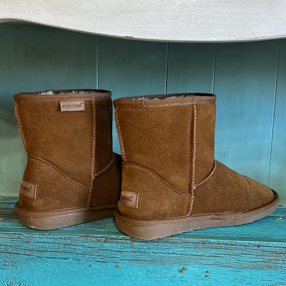 Minnetonka Women’s 8M Leather/Faux Fur Camel (color) 🐪 Boots 🥾 - Picture 4 of 8